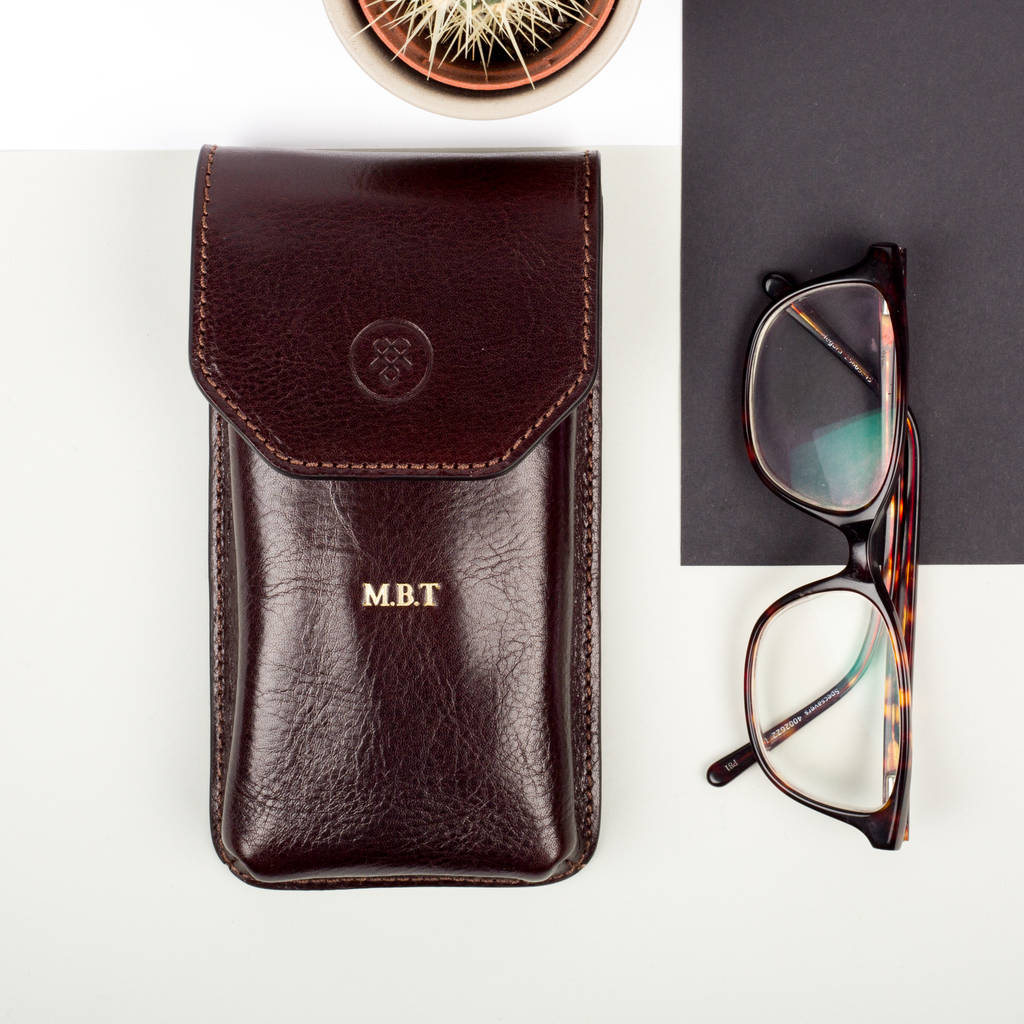 Personalisiertes Brillenetui aus Leder