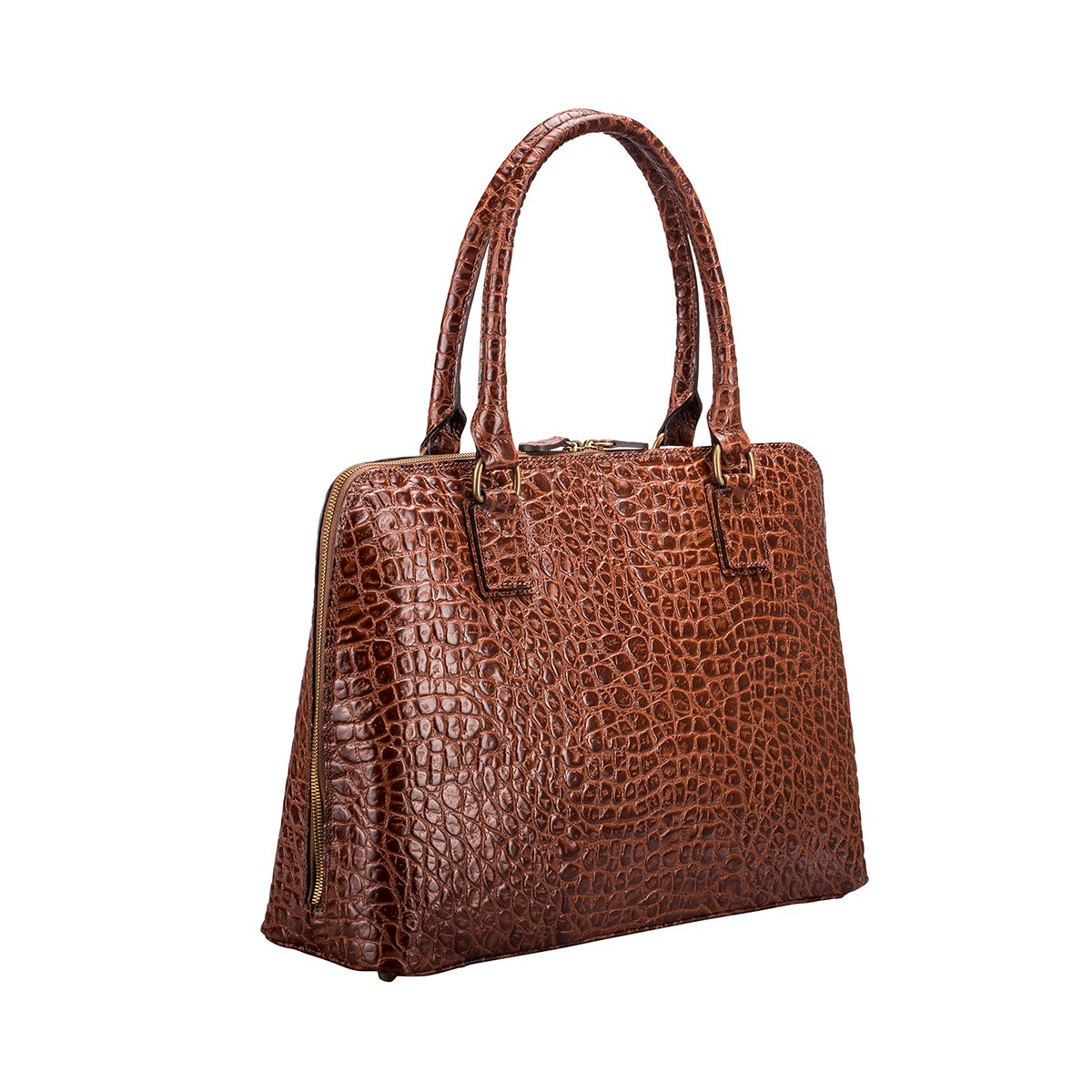 Croco Leder Handtasche
