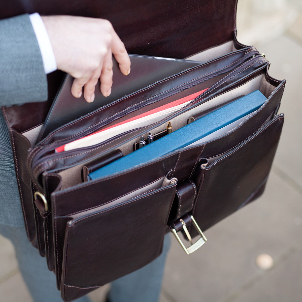 Tomacelli Aktentasche dunkelbraun