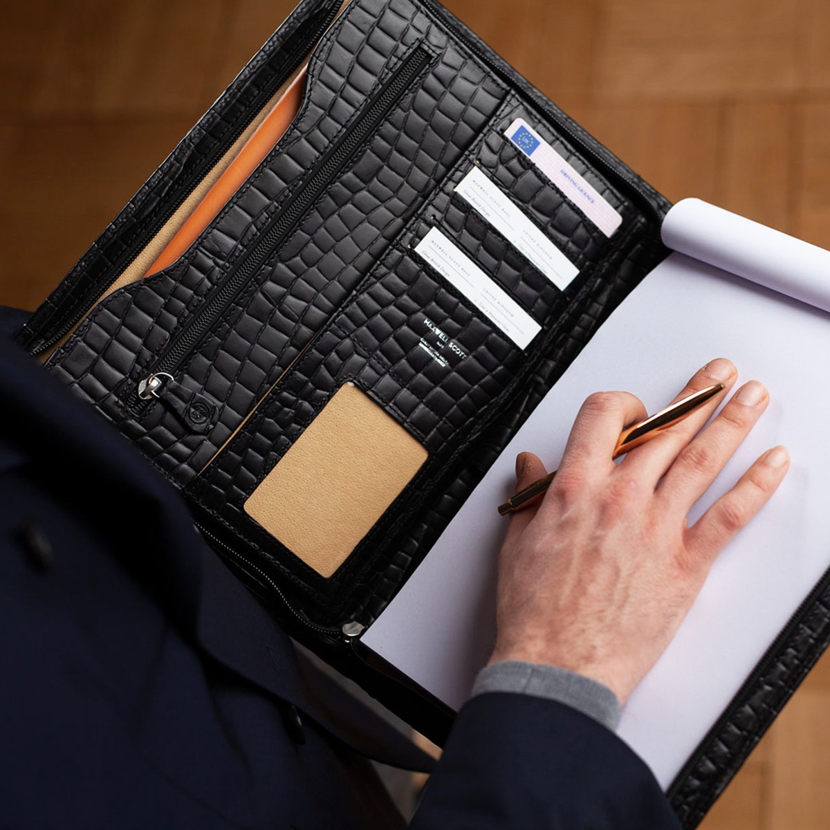 Mock Croc Dokumentenmappe