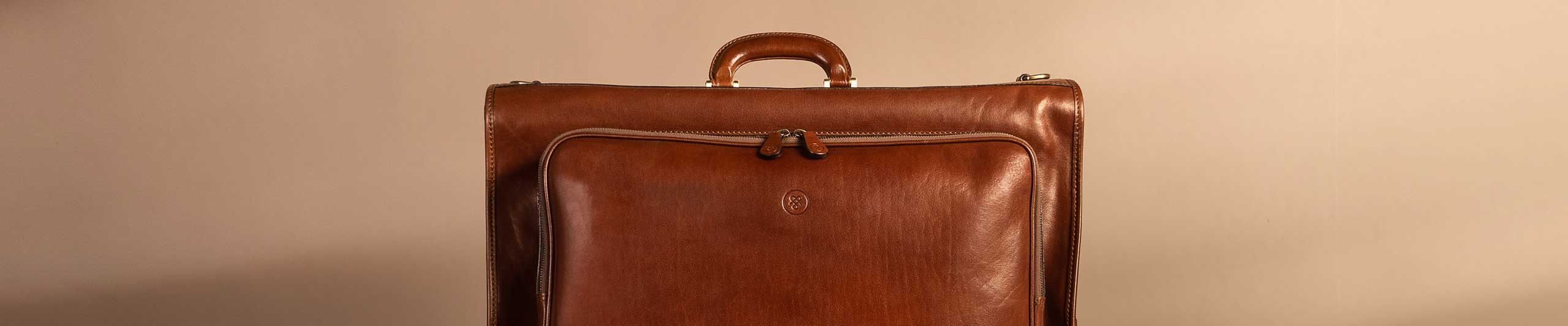 Die Rovello Leder-Anzugtasche – Gesamtansicht aus italienischem Vollnarbenleder