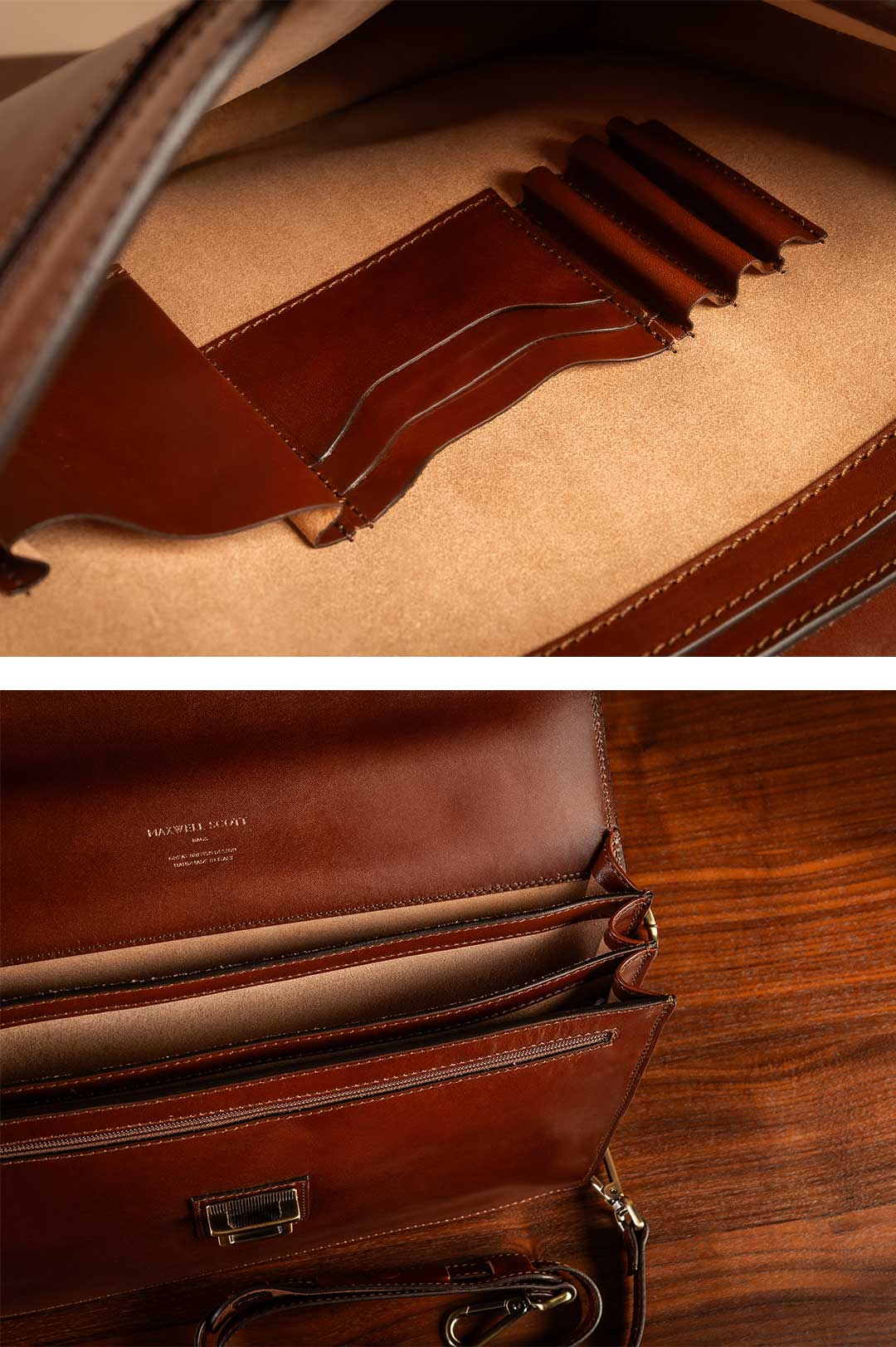 Innenfach der Paolo Tasche – gepolstertes Fach für Laptop (bis 16