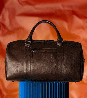 Reisetasche aus weichem braunem Leder