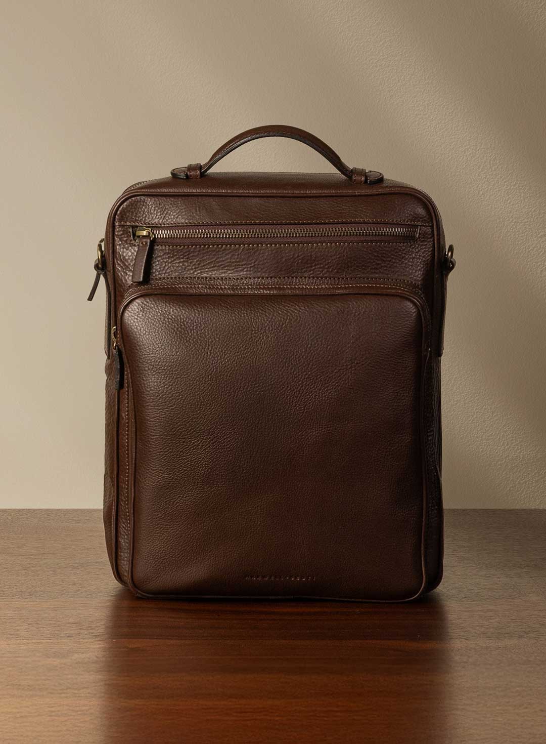 luxuriöser großer Lederrucksack für Herren