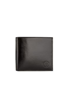 Fine RFID Italian leather wallet for men, minimalist fold design and luxurious vegetable-tanned surface