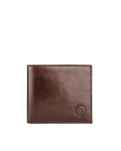 Fine Italian RFID wallet for men featuring dual note compartments and refined vegetable-tanned finish
