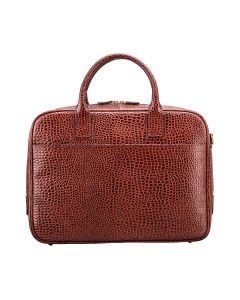 Mock Croc Leder Aktentasche